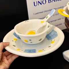 漫画萌え趣味小飛鳩釉薬下彩陶磁器碗皿家庭用食器ご飯碗スープ麺サラダ碗家庭用料理皿