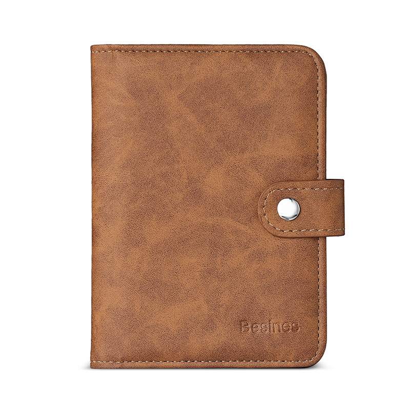 Bolsa de tarjetas de identificación antirrobo cepillo de pasaporte abrazadera de boletos de avión cremallera multifuncional de viaje al extranjero bolsa de pasaporte cartera