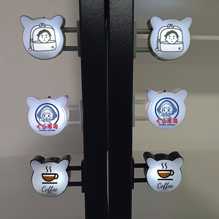 新型日本製猫頭磁気発光冷蔵庫マグネット 漫画猫頭発光磁気冷蔵庫マグネット ロゴ印刷可能|undefined