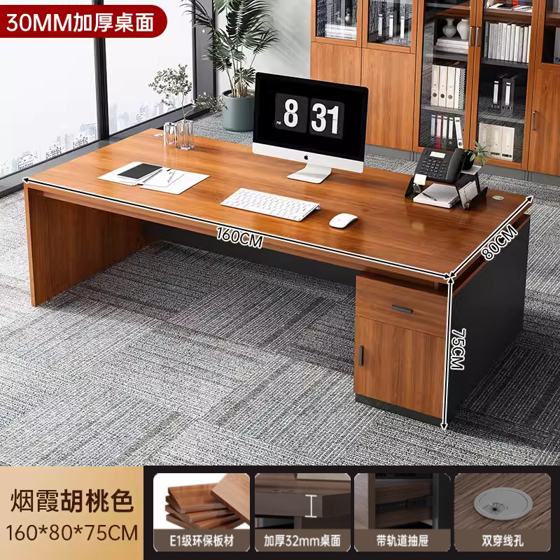 Mesa de oficina simple mesa de oficina moderna mesa de personal de oficina simple mesa de computadora mesa de trabajo con gabinete mesa de esquina