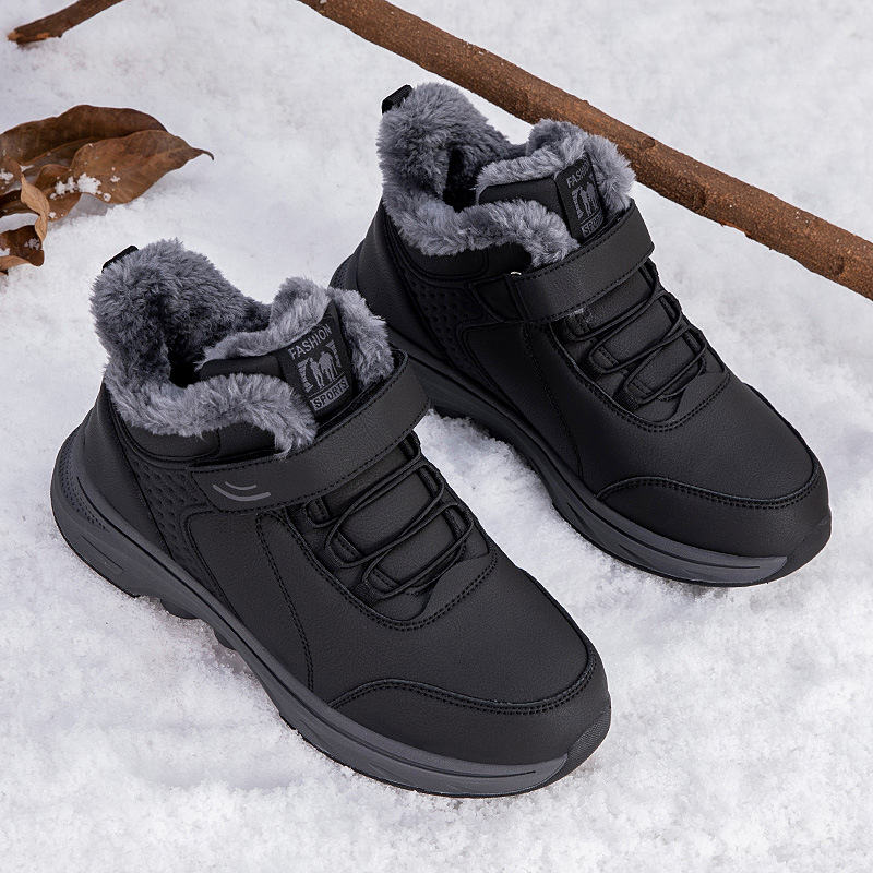 Zapatos de invierno de alta altura para personas mayores y zapatos de algodón de lana zapatos de mamá zapatos de deporte casuales zapatos de nieve zapatos de mediana edad image 11