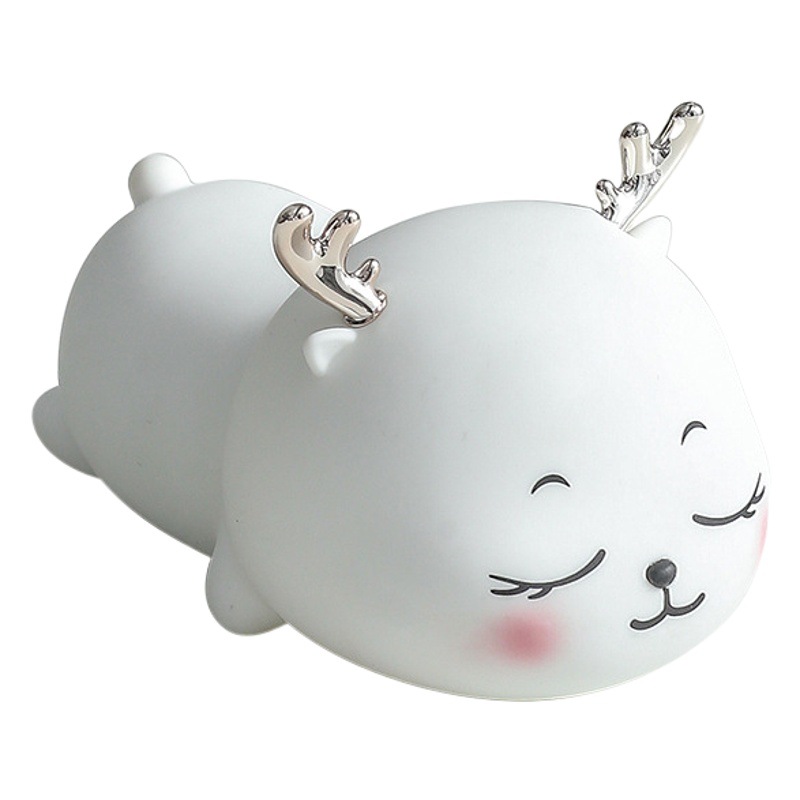 Lámpara Nocturna Ciervo Tierno｜Luz Suave para Dormitorio Infantil