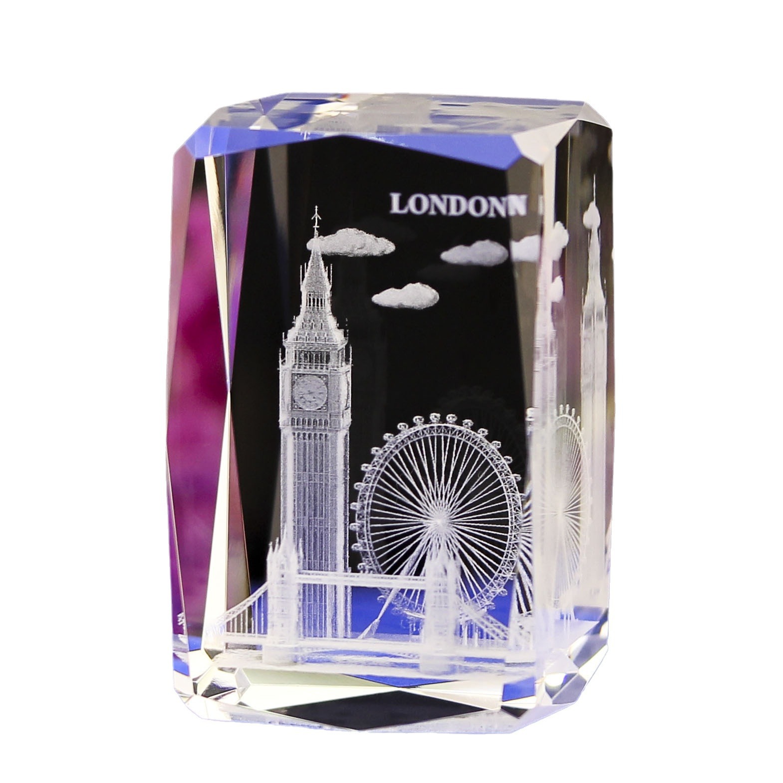 London City Cristal Tallado británico recuerdo turístico Big Ben London Eye London Bridge adornos creativos al por mayor