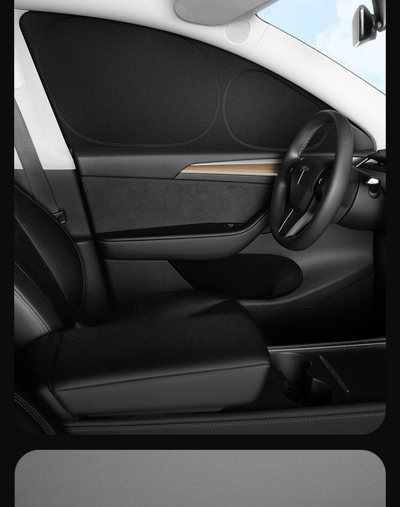 Suitable for Tesla model3/Y window sunshade front window side window heat insulation sunscreen opaque privacy sunshade