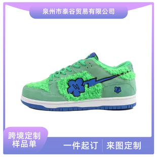 Factory Trend Skateboard Shoes Cross-Border Hot Sale One Piece Customized Dunk Air Force Casual Men's and Women's Low-Top Sneakers