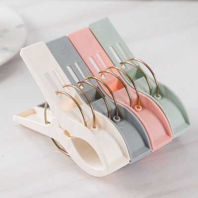 4个装大号晾衣夹晒被单夹大夹子衣物夹收纳夹子