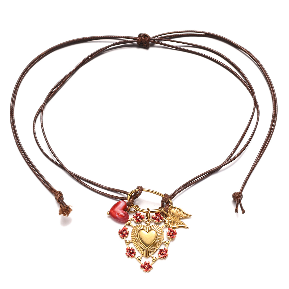 Tiana Europa y América collar de cuentas de acero inoxidable acero titanio no se desvanece amor collar acrílico lujo ligero joyas de alta calidad image 5