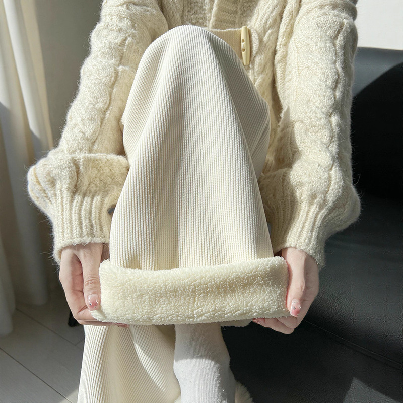 2026 Spring New Style Women's High-Waisted Loose-Fitting Slimming Leg-Lengthening Straight-Leg Pants for Petite Figures, Casual Lazy Wide-Leg Pants