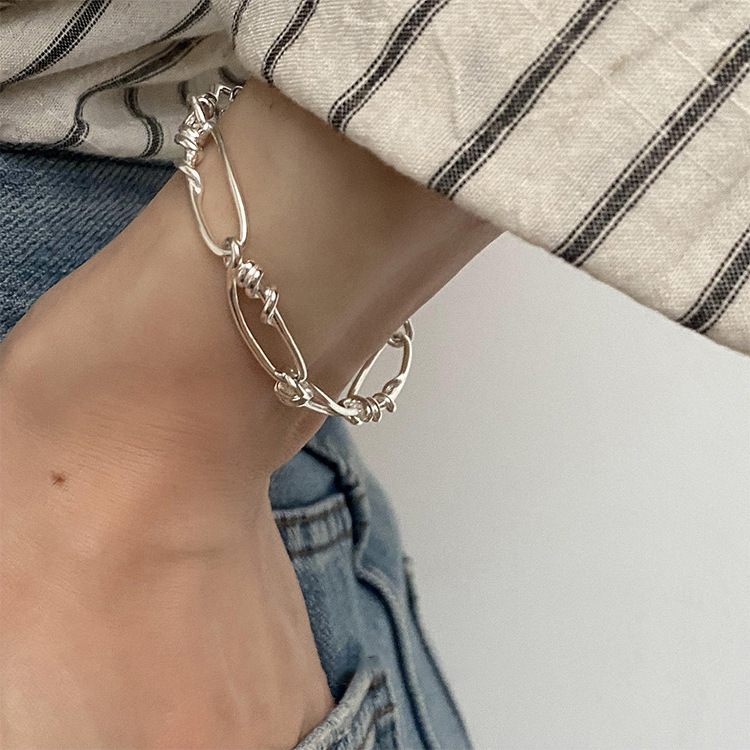 Niche Design Sense Irregular Knot Metal Bracelet Women's Korean-style Simple All-match Elegant Fashion Bracelet