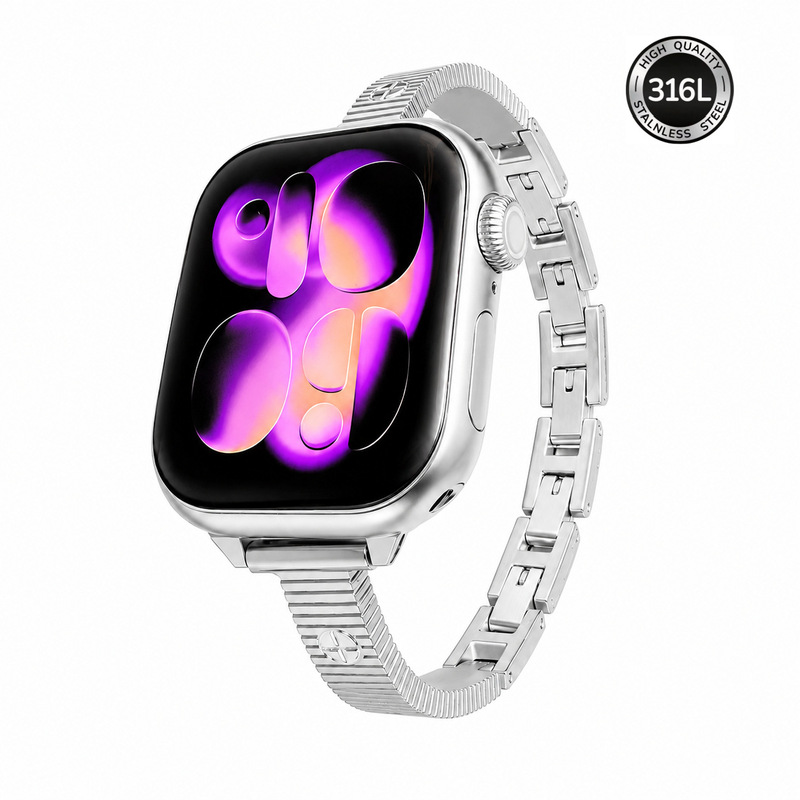 Love Unlimited Bracelet-Style Watch Band 18K Gold-Plated 316L Stainless Steel Watch Band Compatible with iWatch Models