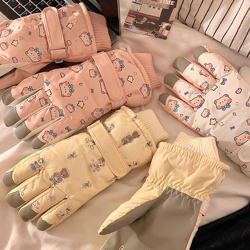 Guantes cálidos de invierno, guantes de esquí de invierno para ciclismo eléctrico a prueba de viento y frío.