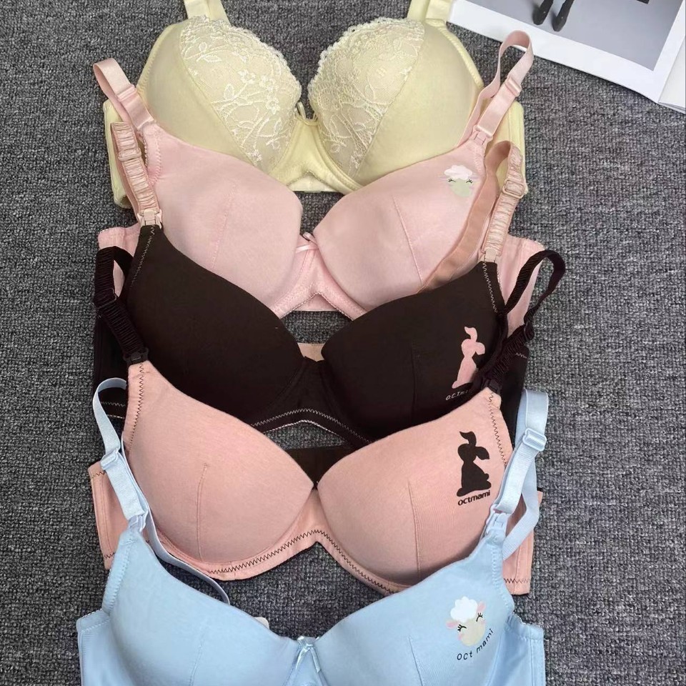 Bra de lactancia de gran tamaño con anillo de acero abierto para mujeres embarazadas y ropa interior de bra de lactancia ajustable sin marca