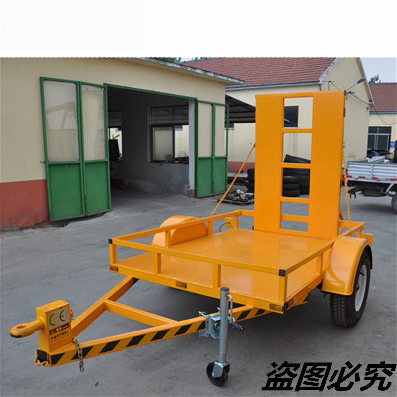1吨挖掘机拖车 压路机移动拖车 带后爬梯 工具车履带拖车