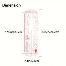 新款跨境服装设计女动态模板尺人形图案素描时尚绘图人体模板尺子