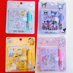 Mini Notebook Sanrio notebook student portable diary notebook with ballpoint pen suit small size