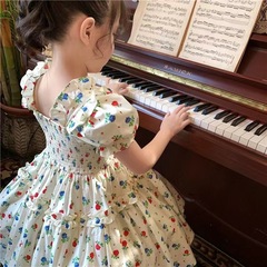 Ladies' Summer Dress 2024 New Children's Clothing Summer Clothes for Girls Baby Fashion Summer Outfit Floral Print Skirts