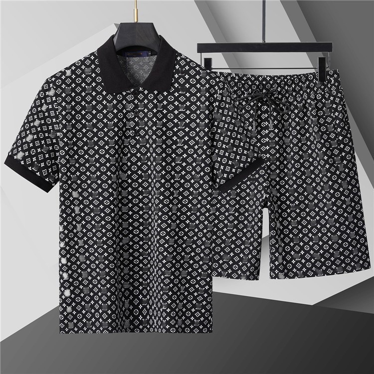 Top Edition) G polo con solapa de manga corta conjunto de moda versátil impresión clásica de estilo masculino y femenino de alta calidad