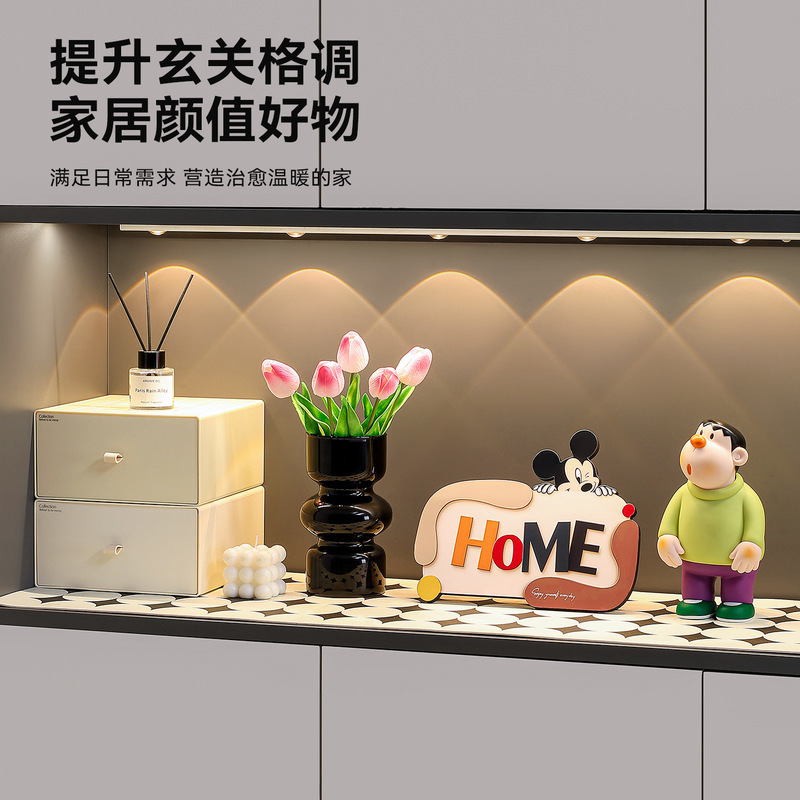轻奢入户新居鞋柜电视感玄关高级软装礼品乔迁摆件家居装饰收纳盒|undefined