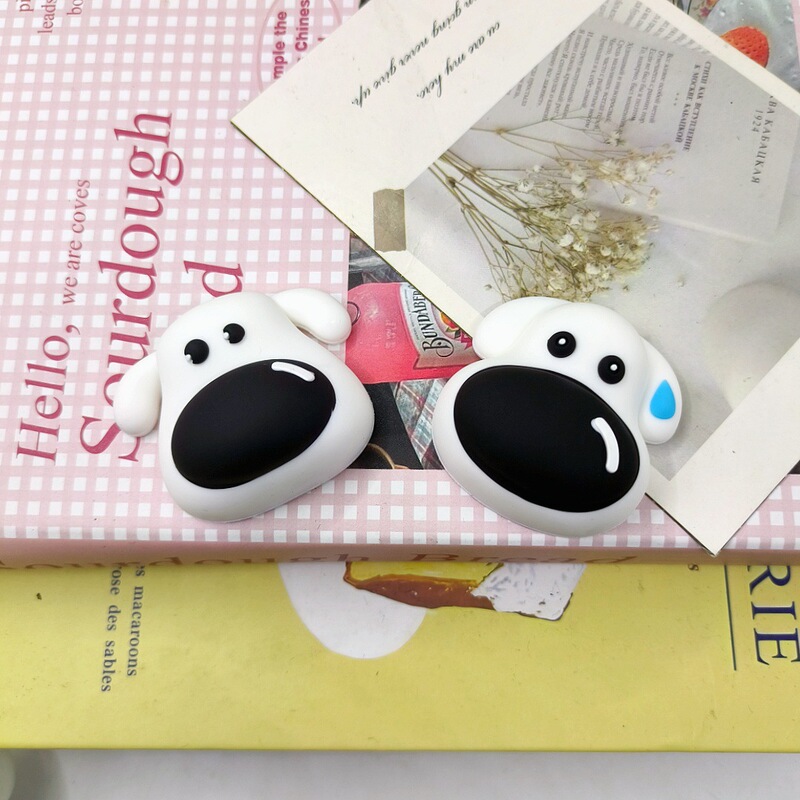 Three-Dimensional Soft Pvc Large Dog Head Refrigerator Magnet High-Value Sweating Puppy Clogs Trash Can Accessories Wholesale