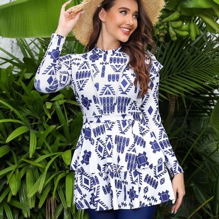 2024 Muslim Swimwear Ms. Conservative Muslim Swimsuit Women's Beach Swimsuit Burkini