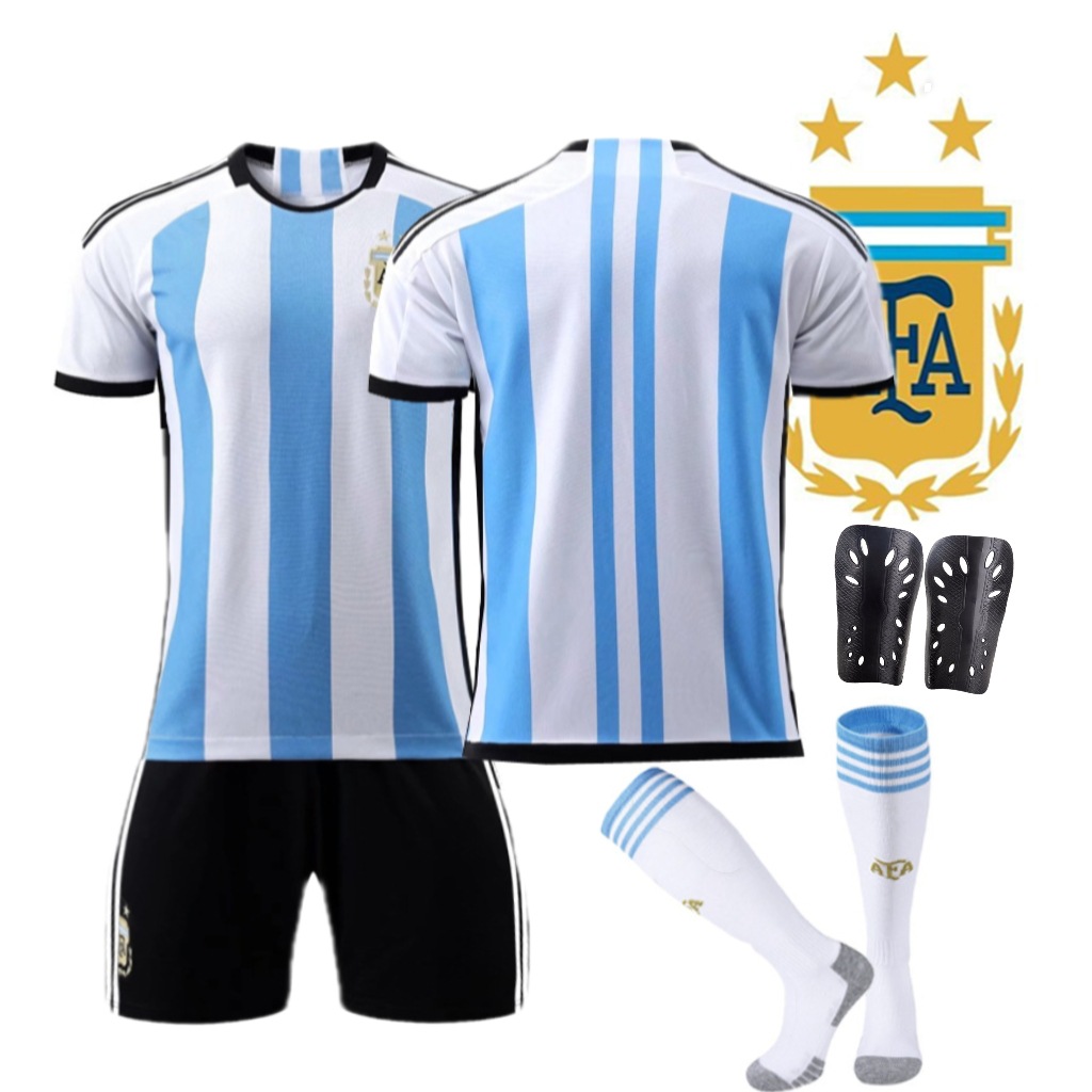 thumbnail image 1 of Samsung Campeón Argentina Local No. 10 Messi No. 11 Di María Jersey 2223 Copa Mundial Fútbol Entrenamiento, 1 of 5
