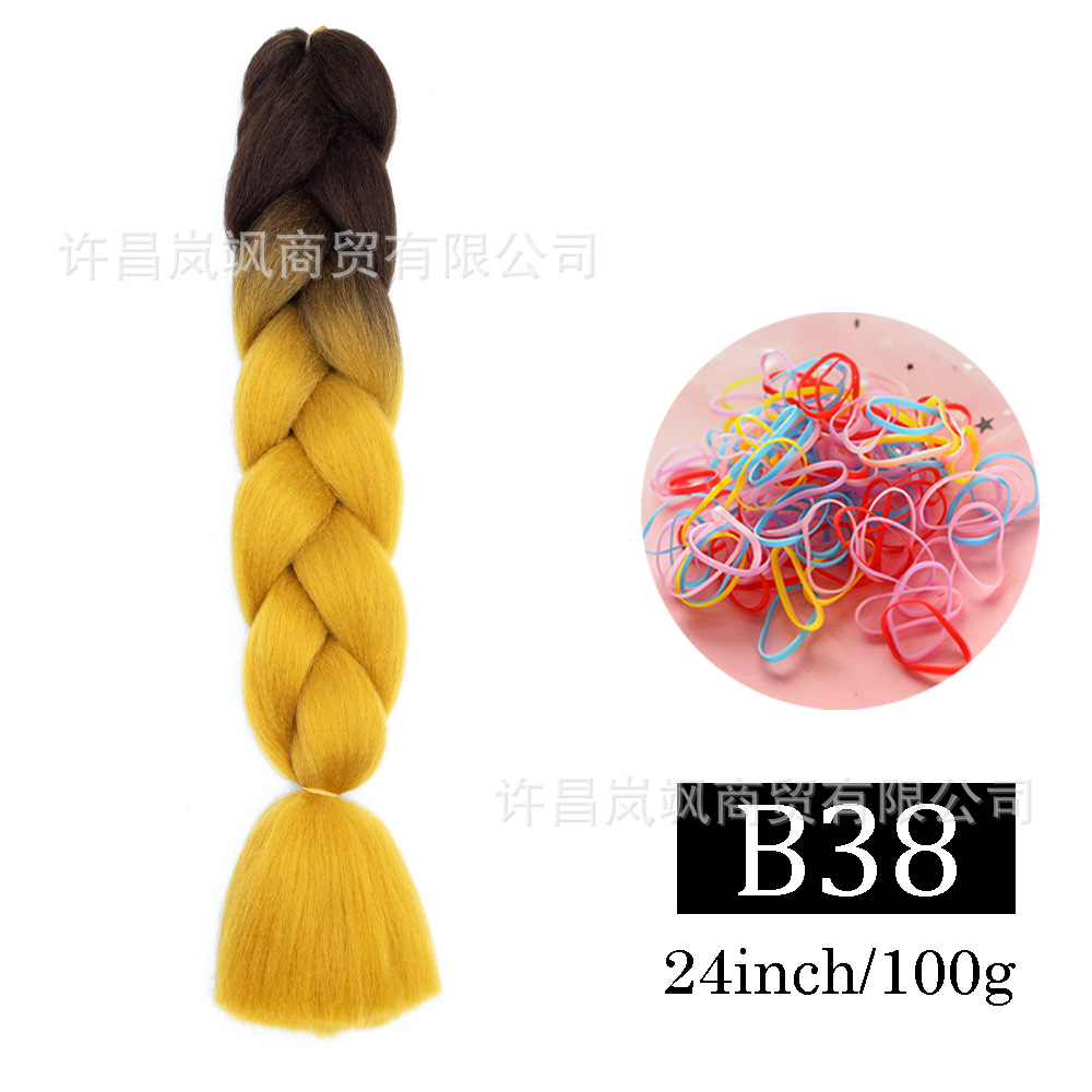 Peluca de trenza grande africana, color, trenza sucia, cuerda para el cabello, degradado, fibra química, trenza grande, reggae, hip-hop, trenza sucia, trenza