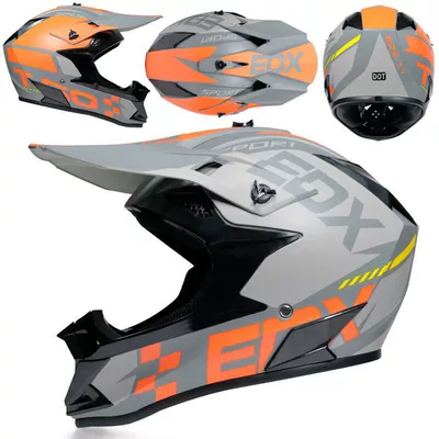 mountain bike riding – Motosiklet kaskı (dəbilqə) - sub-lime-orange-goggles-gloves-mask-s