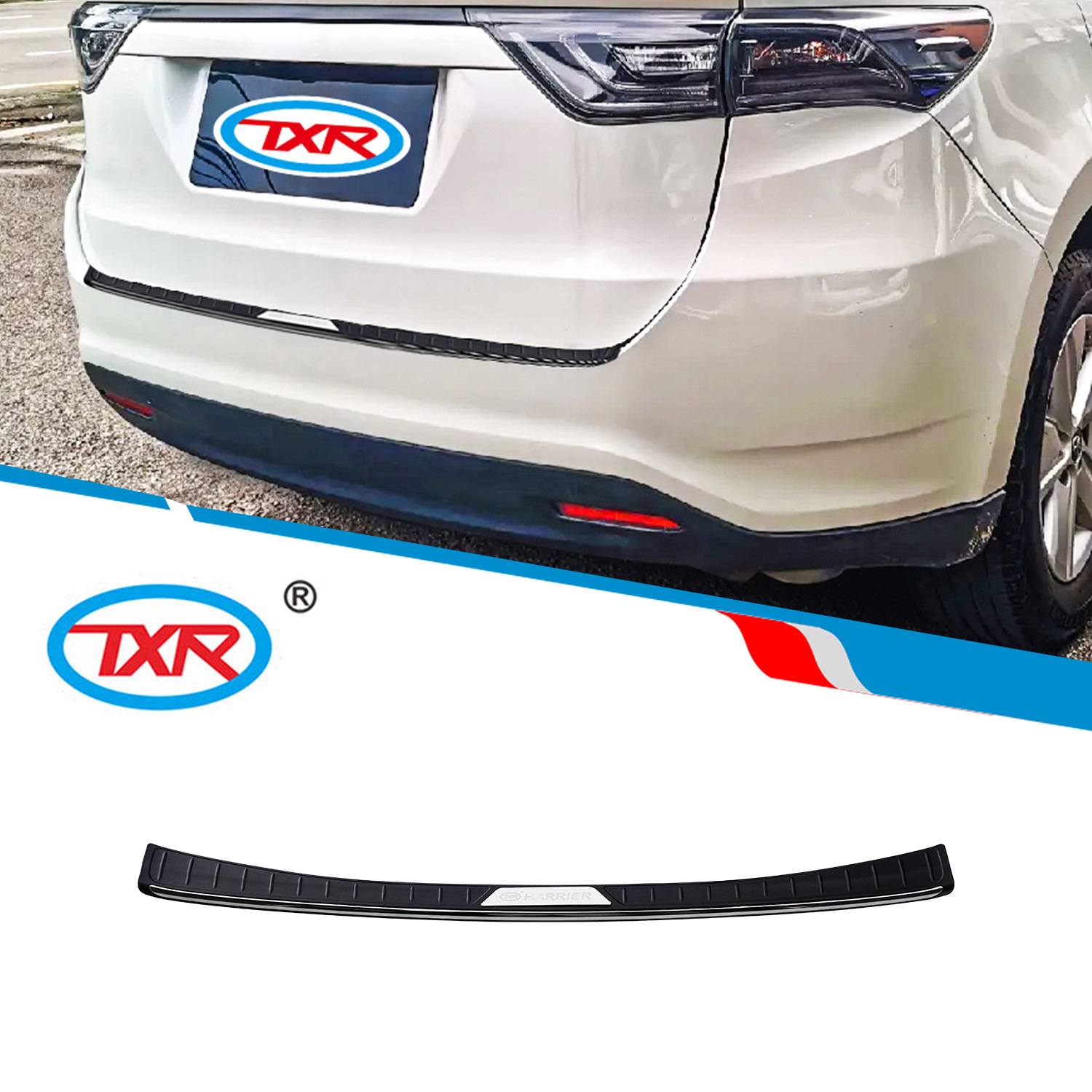 TXR es adecuado para Toyota Harrier Heli Lingling para modificar los accesorios especiales de la placa de protección exterior del maletero