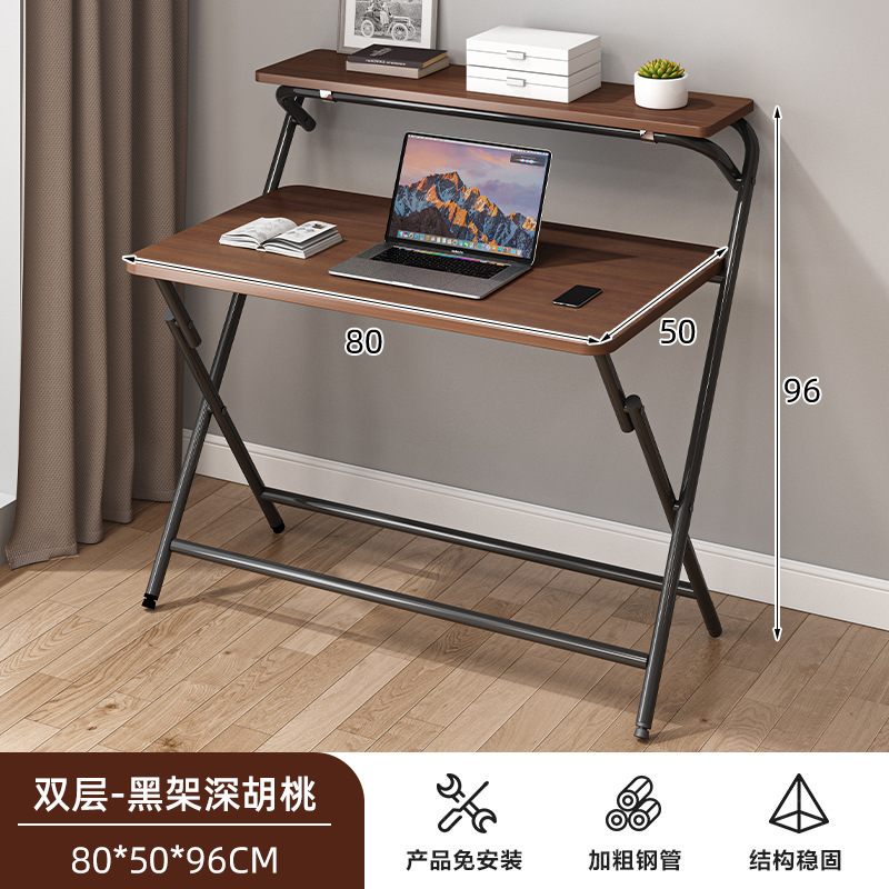 Mesa de computadora plegable, escritorio de escritorio plegable