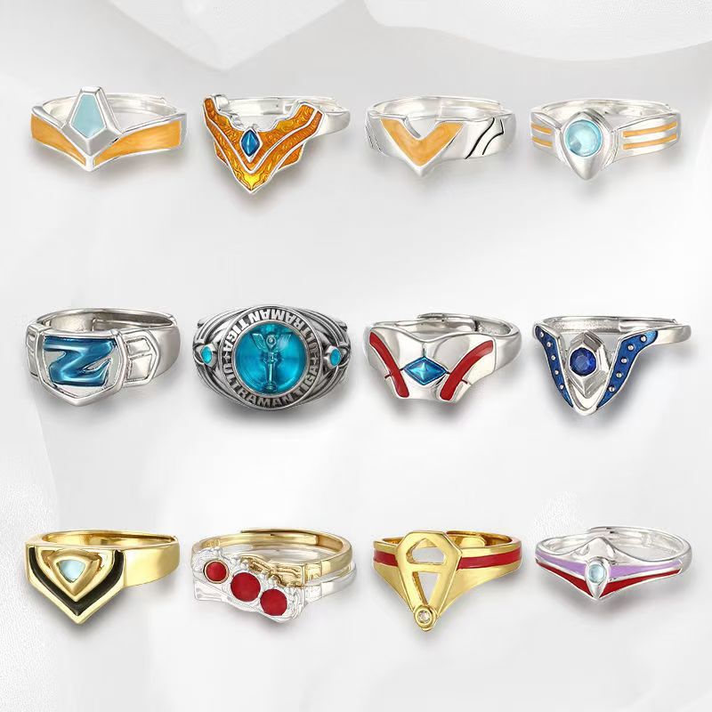 Children's Cartoon Ultraman Ring Simple All-match Cartoon Open Ring Niche Design Advanced Open Ring Children's Cartoon Ultraman Ring Simple All-match Cartoon Open Ring Niche Design Advanced Open Ring