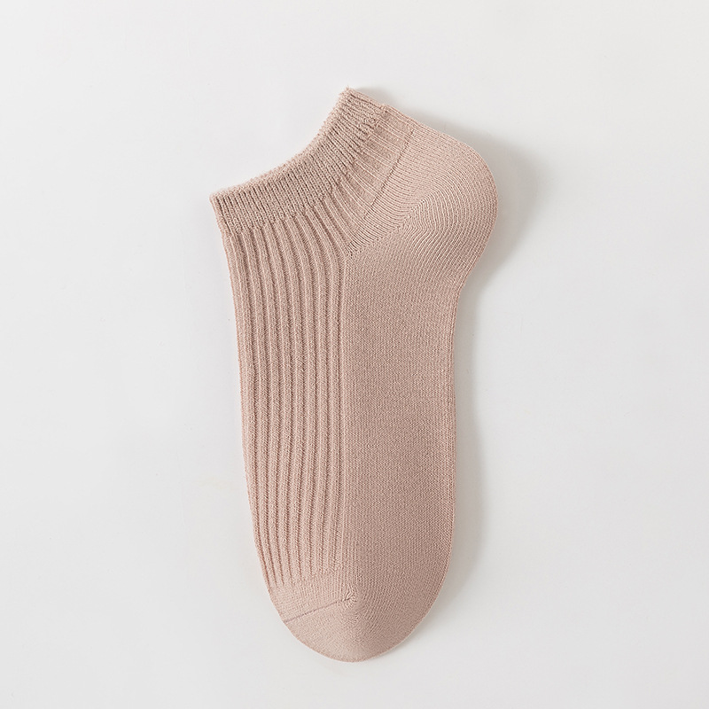 Calcetines de barco no caen calcetines de verano antideslizantes de doble aguja calcetines de algodón puro calcetines delgados calcetines de mujer transpirables calcetines invisibles