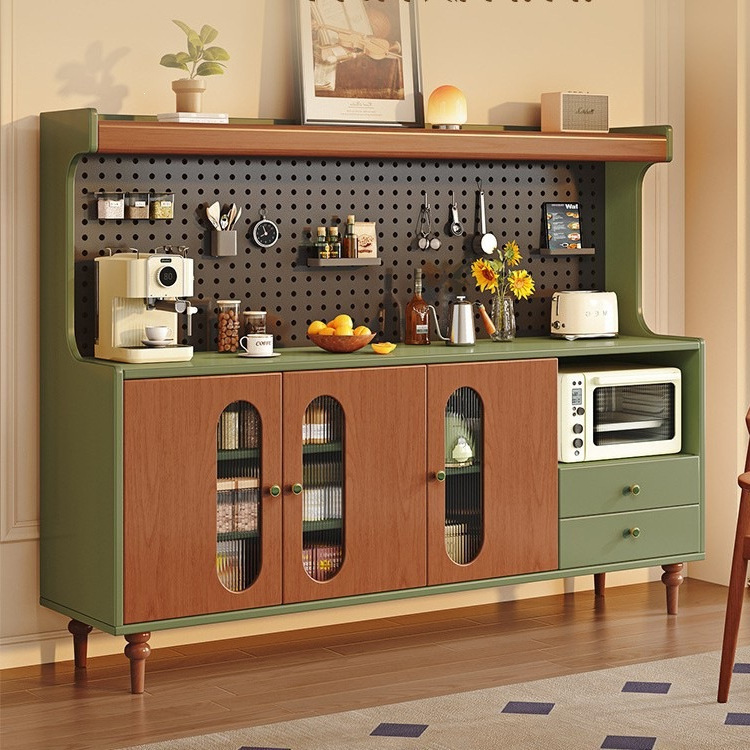 Solid Wood Sideboard in Antique Style, Wall-Mounted Integrated Storage Cabinet, Dining Room Tea Cabinet, Small Apartment Cabinet, Home Storage Cabinet Solid Wood Sideboard in Antique Style, Wall-Mounted Integrated Storage Cabinet, Dining Room Tea Cabinet, Small Apartment Cabinet, Home Storage Cabinet