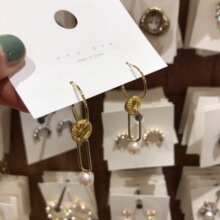 韩国东大门耳环代购独特设计师风格气质百搭小众手工耳环