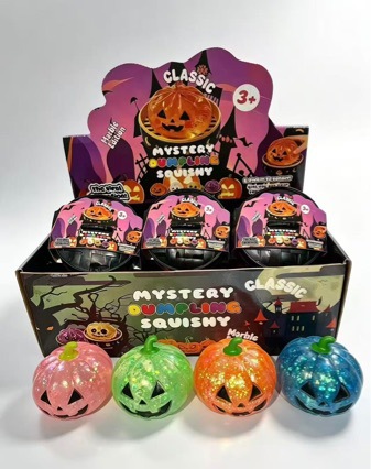 Cross-border bestseller Halloween glitter gel pumpkin squishy toy, realistic stress-relief toy, decompression gadget, wholesale