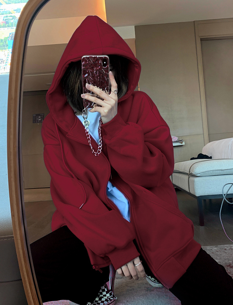 Japanese autumn burgundy sweatshirt