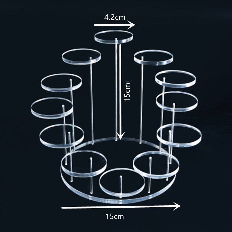 12 원형 디스플레이 스탠드 투명 (무게 275g)
