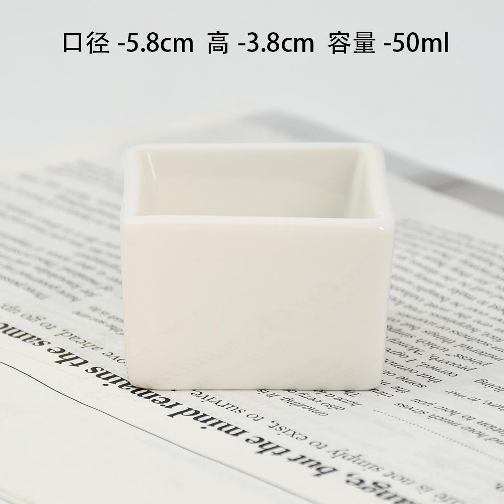 Blanco (plato cuadrado poco profundo)