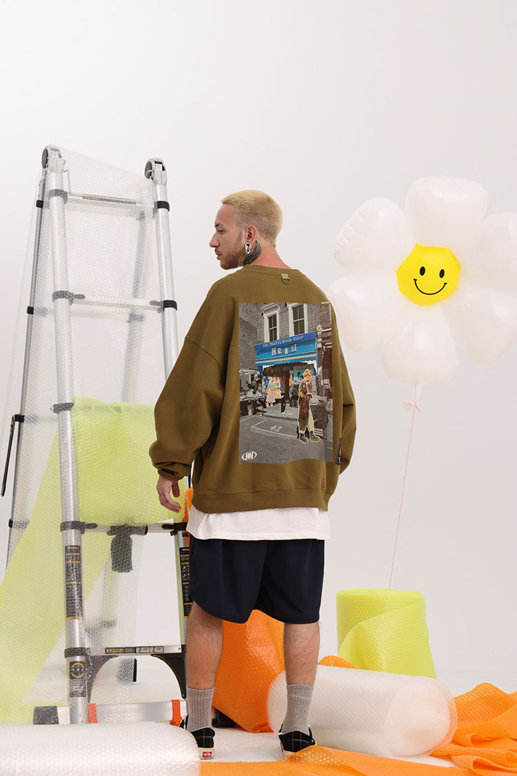 Men's Clothing round neck pullover sweater heavyweight high street original designer brand Japanese couple style _voghion.com