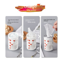 Cute Creative Mini Coke Can Packaging Disposable Wet Wipes 30 Puffs Pull-Open Can Cleaning Wet Wipes, One Piece Dropshipping