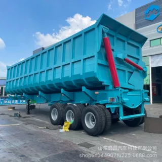 跨境销售三轴侧翻自卸半挂车特种车煤炭砂石料运输供应东南亚澳洲