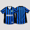 98-99 inter milan home short-sleeved unprinted number