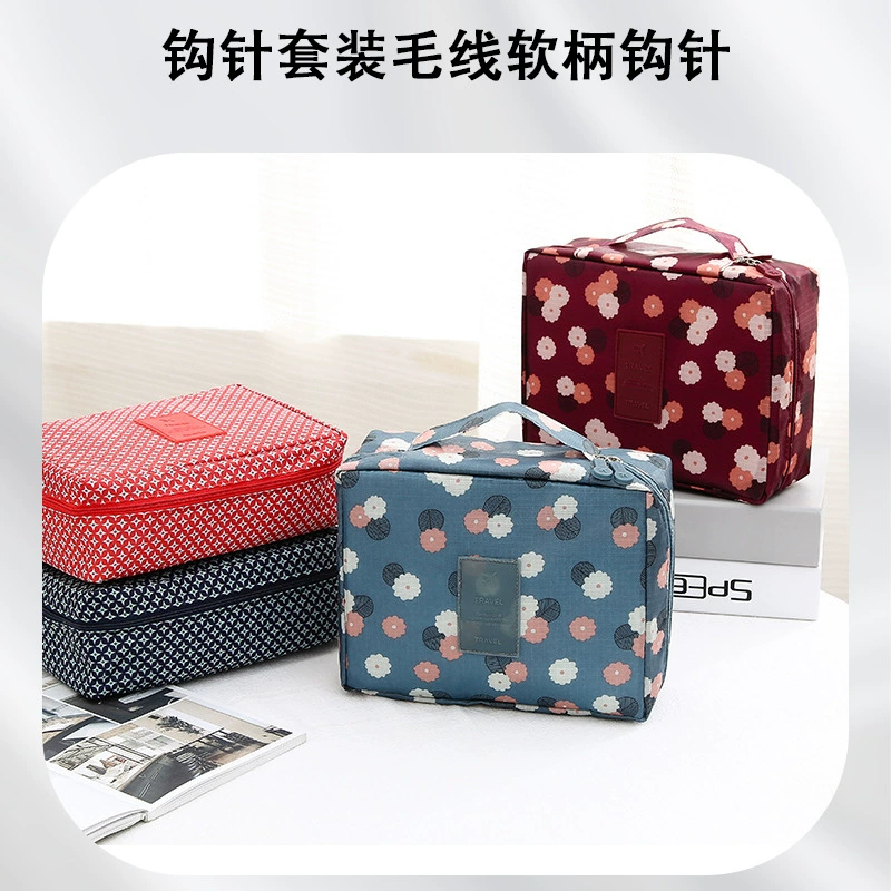 Набор для вязания крючком из 58 предметов, мягкая ручка, полный набор для начинающих, ручной работы, инструменты для вязания, хранение