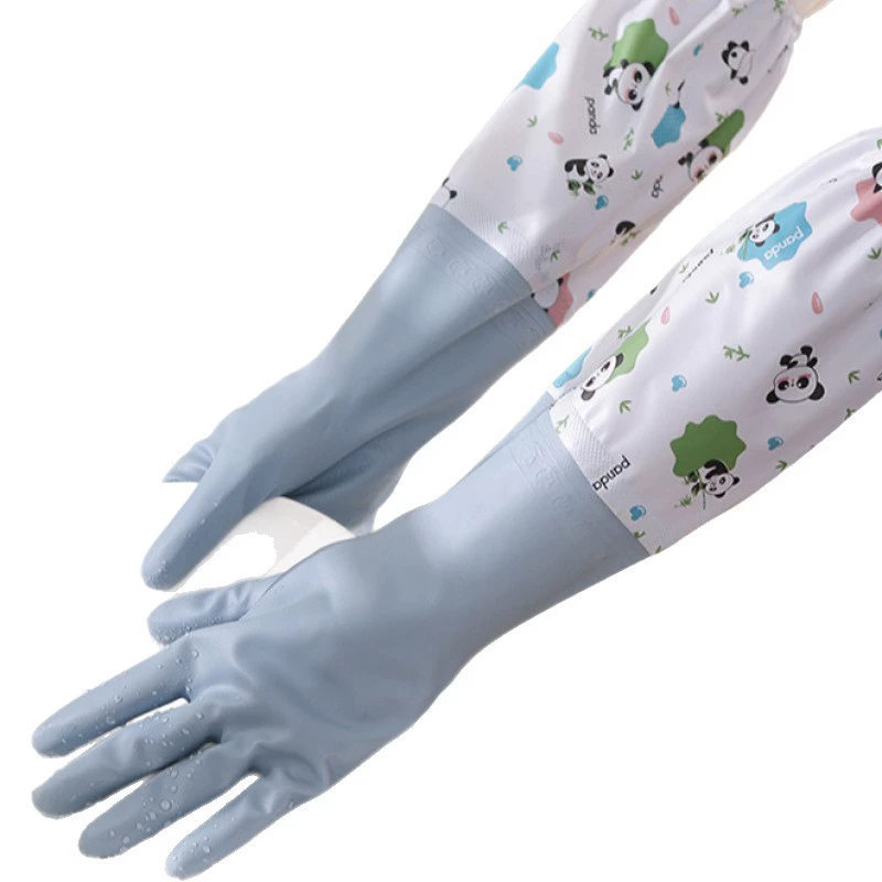 Warm long gloves PVC