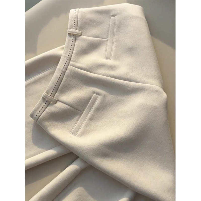 Casual Loose Beige Pants for Petite Figures, 2025 Autumn New Versatile Casual Wide-Leg Pants, Slimming Long Pants Casual Loose Beige Pants for Petite Figures, 2025 Autumn New Versatile Casual Wide-Leg Pants, Slimming Long Pants