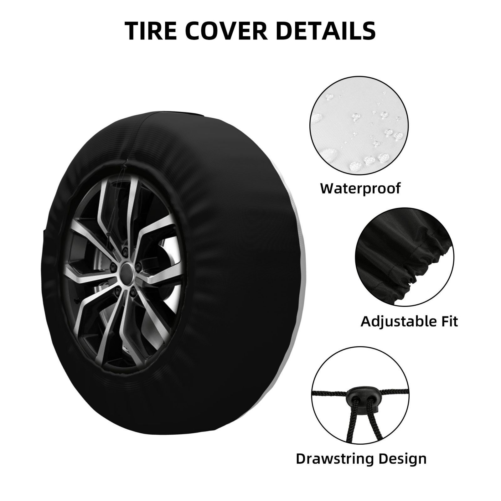 Customized pattern dustproof Waterproof sunscreen anti-corrosion car tire cover spare tire cover
