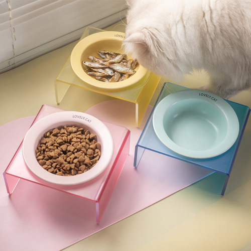 Pan, flying saucer, ceramic pet bowl, cat bowl, dog bowl, cat bowl, cat rice bowl, cat food bowl, canned bowl, cat bowl