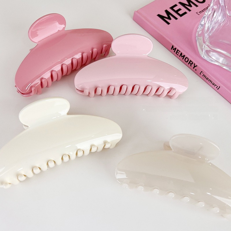 Elegante molletta per capelli semicircolare in acrilico shark_voghion.com