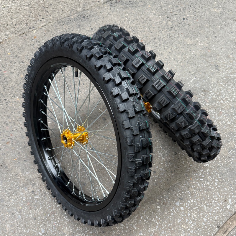 Light Bee modified front 19-inch and rear 17-inch wheel rim assembly, Light Bee X off-road tread tires, aluminum alloy CNC wheel hub