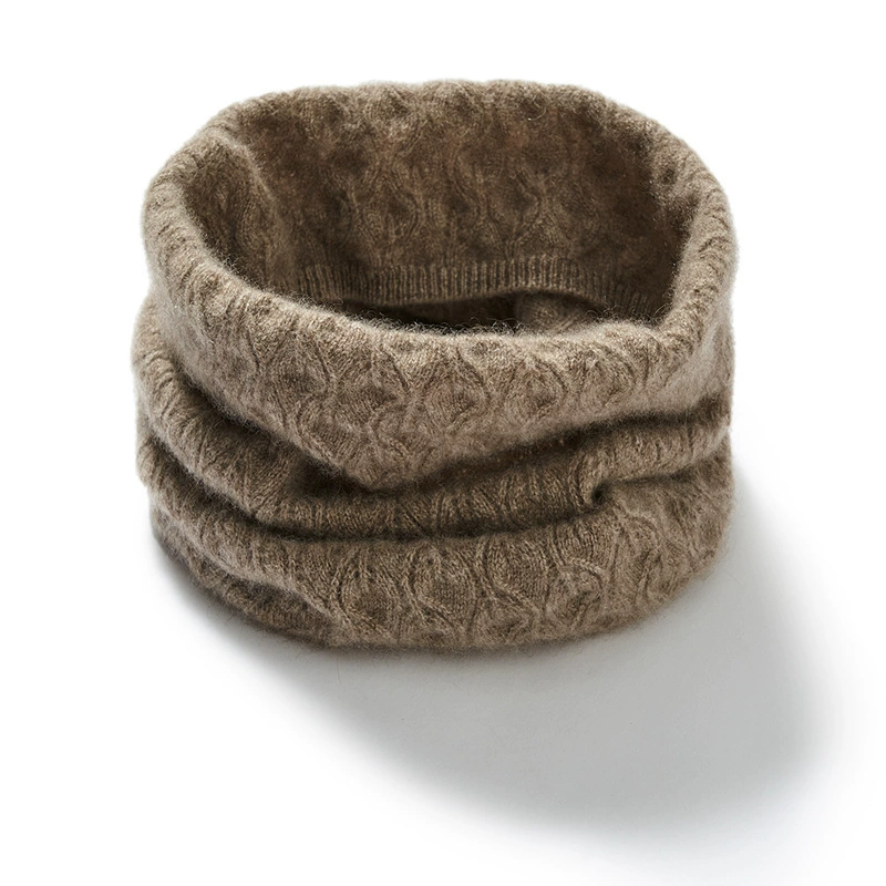 Осенне-Зимний новый женский пуловер с рукавами из 100 чистого кашемира, универсальный теплый вязаный полый шарф на шею