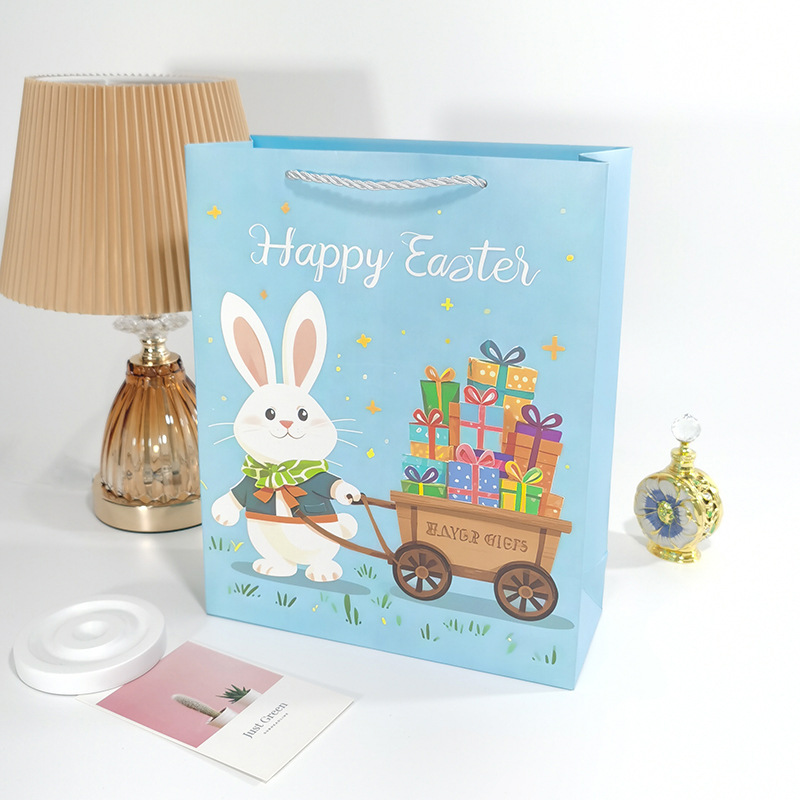 귀여운 토끼 행운의 선물 흰색 판지 작은 크기(싱글) 18*10*23cm
